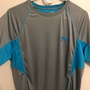 Blue and Gray Under Armour Athletic Shirt